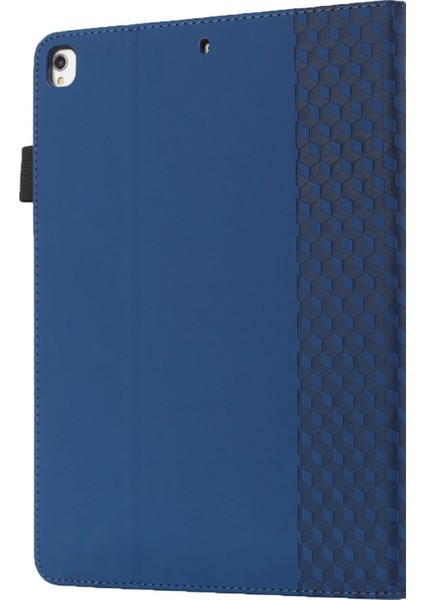 Kart Yuvası Tam Eşkenar Dörtgen Desenli Standı Deri Koruyucu iPad 10.2 (2020 2019 2021) SAPPHIRE Tablet Kılıfı (Yurt Dışından)