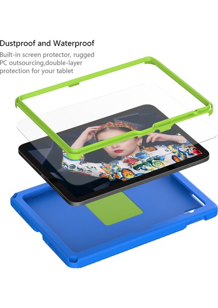 iPad 10.9 (2022) Kartal Desenli Döner Standı Omuz Askılı Tablet Kılıfı (Yurt Dışından)