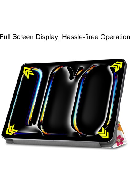 iPad Pro 11 (2024) Üç Katlı Stand Pu Deri Desenli Akıllı Ler Tablet Kılıfı (Yurt Dışından) fırsatları