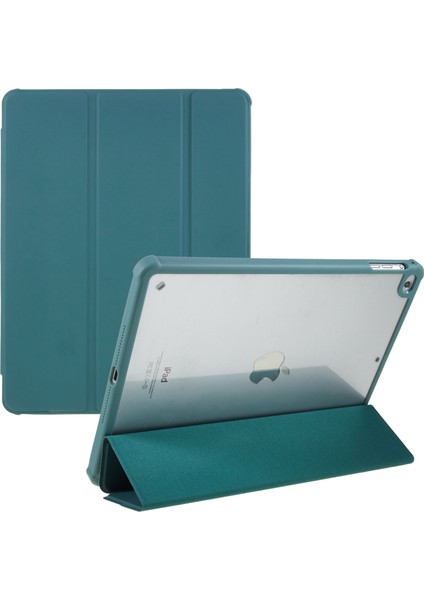 iPad Air (2013) AIR 2 Üç Katlı Standlı Otomatik Uyandırma ve Uyku Pu Deri Tpu Akrilik Ince Gece Yarısı i Tablet Kılıfı (Yurt Dışından)