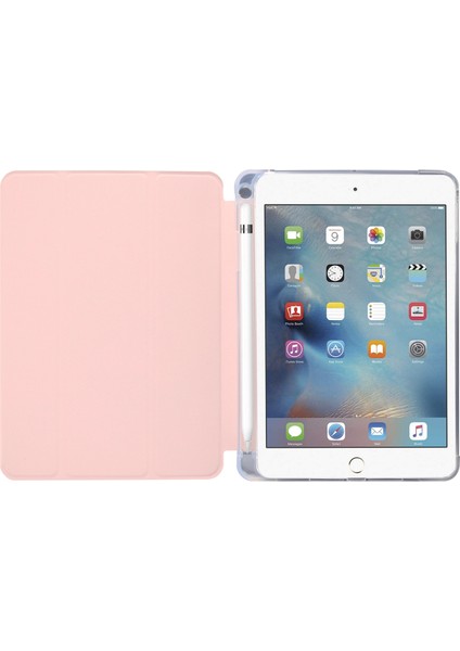 Cilt Duygusu Üç Katlı Stand Deri Tpu Koruma iPad Mini Kalem Yuvası (2019) 7 9 Inç mini 4 Tablet Kılıfı (Yurt Dışından)