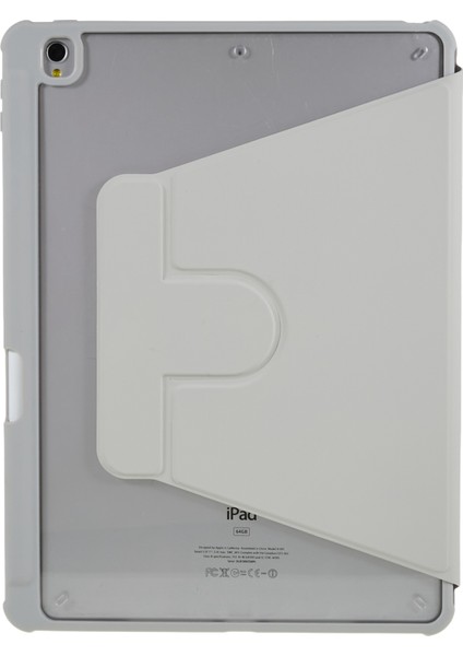 iPad 10.2 (2019 2020 2021) Döner Tekme Standı Pu Deri Tpu Akrilik Düşmeyi Önleyici Koruyucu Tablet Kılıfı (Yurt Dışından)