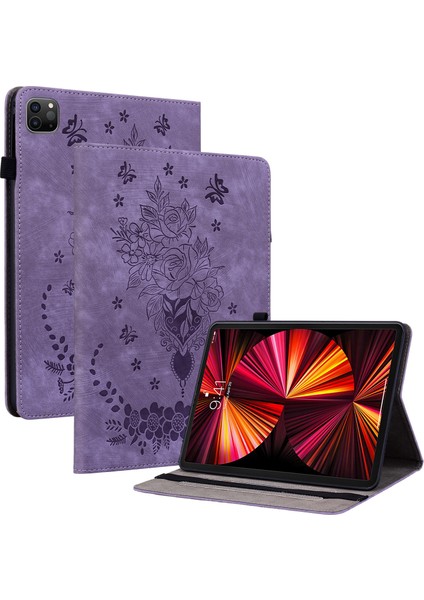 iPad Pro 11 Inç (2018 2020 2021 2022) AIR 11 (2024) Baskılı Deri Standlı Tablet Kılıfı (Yurt Dışından)