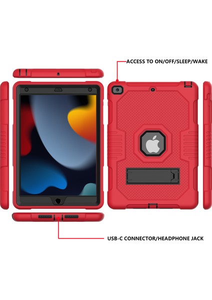 Forestl Digital Kontrast Pc Tpu Silikon Düşme Önleyici Standı Tamı iPad 10.2 (2019 2020 2021) SIYAH Tablet Kılıfı (Yurt Dışından)