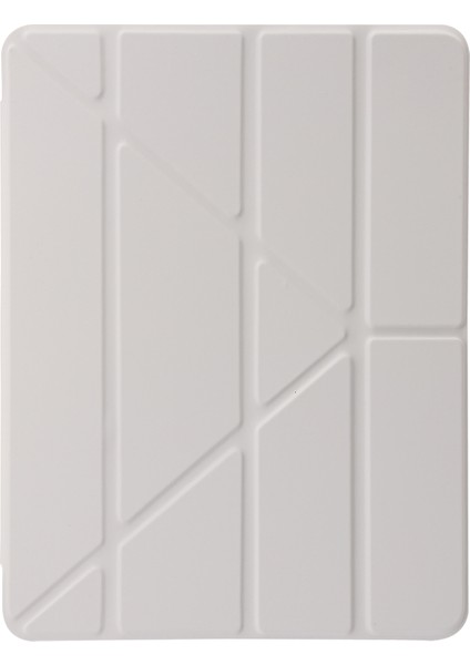 iPad Air (2013) AIR 2 Deri Akrilik Origami Üç Katlı Stand Bej Tablet Kılıfı (Yurt Dışından) indirimleri