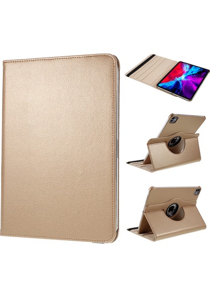 Forestl Digital iPad Pro 11 (2024) Döner Stand Pu Deri Koruyucu Tablet Kılıfı (Yurt Dışından)