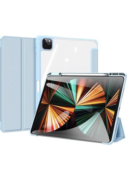 Üç Katlı Stand Smart Premium Deri iPad Pro 12.9 (2022 2021 2020 2018) Tablet Kılıfı (Yurt Dışından)