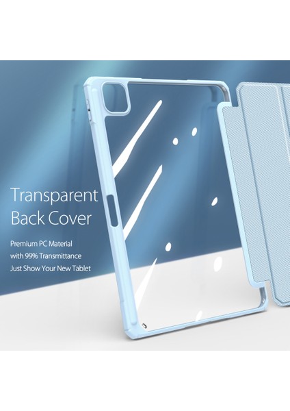 Üç Katlı Stand Smart Premium Deri iPad Pro 12.9 (2022 2021 2020 2018) Tablet Kılıfı (Yurt Dışından)
