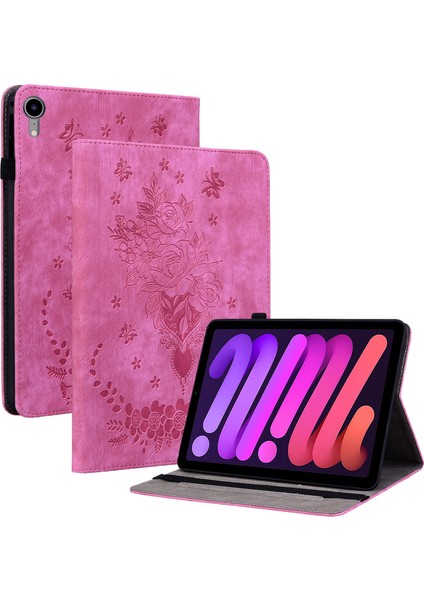 iPad Mini (2021) Pu Deri Kart Tutucu Baskılı Standı Tablet Kılıfı (Yurt Dışından)