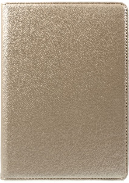 360 Derece Döner Stand Litchi Tahıl Akıllı Deri iPad Air 2 Gold Tablet Kılıfı (Yurt Dışından)