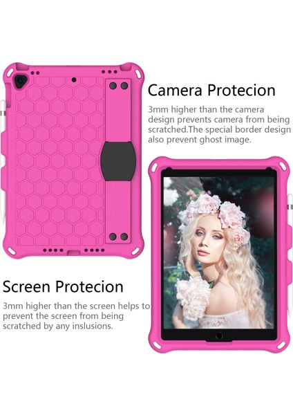 Petek Doku Eva Combo For iPad 10.2 (2019 2020 2021) ROSE Tablet Kılıfı (Yurt Dışından)