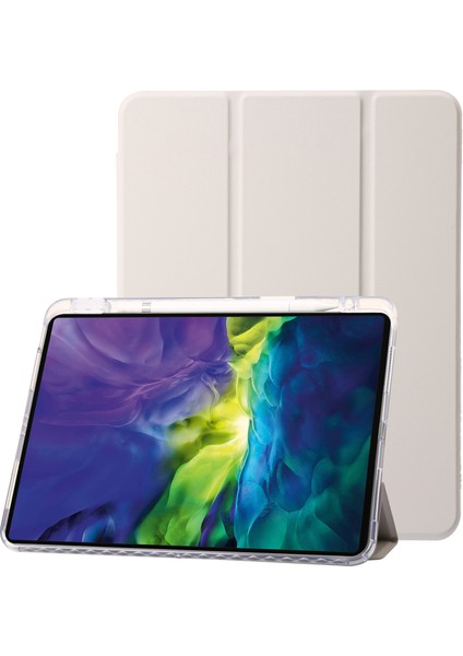 iPad Pro 13 (2024) Tpu Akrilik Pu Üç Katlı Standlı Düşmeye Tablet Kılıfı (Yurt Dışından)