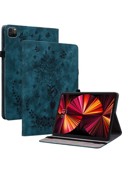 iPad Pro 11 Inç (2018 2020 2021 2022) AIR 11 (2024) Baskılı Deri Standlı Tablet Kılıfı (Yurt Dışından)