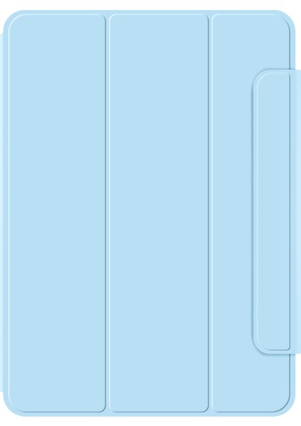 iPad Pro 13 (2024 M4) Manyetik Eklenti Pu Deri Üç Katlı Stand Tablet Kılıfı (Yurt Dışından)