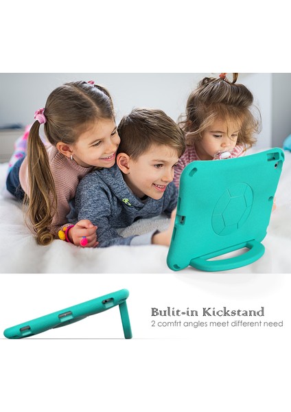 iPad Air (2013) AIR 2 Futbol Desenli Eva Koruyucu Saplı Nane i Tablet Kılıfı (Yurt Dışından)