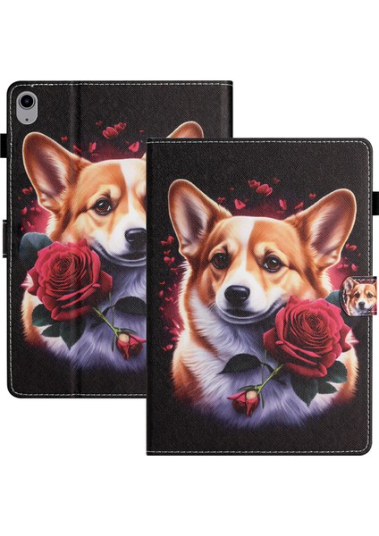 iPad Mini (2021) Pu Deri Flip Desen Baskı Kart Yuvalı Kalem Tutucu Köpek Tablet Kılıfı (Yurt Dışından)