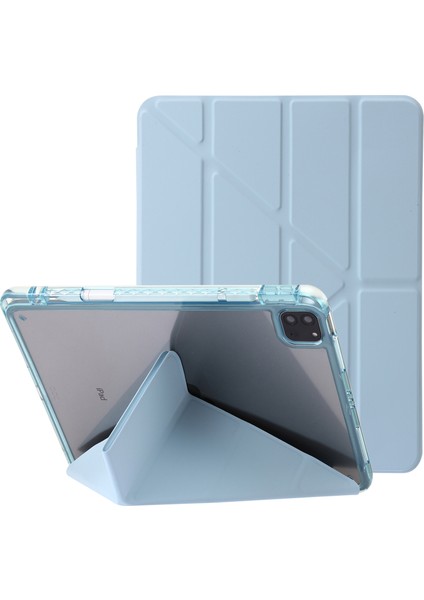 iPad Pro 13 (2024) Tpu Akrilik Pu Deri Origami Standı Arka Tablet Kılıfı (Yurt Dışından)