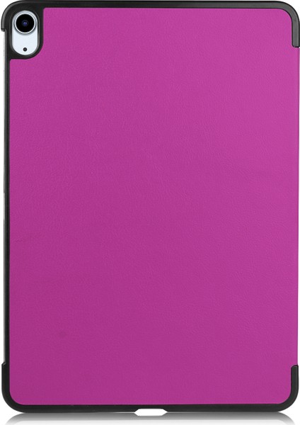 Litch Skin Pu Deri Üç Katlı Stand iPad Air 11 (2024) AIR (2022 2020) Tablet Kılıfı (Yurt Dışından)