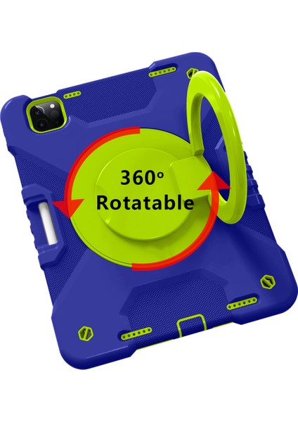 360 Derece Dönebilen Tekme Standı Tamlı Pc Silikon Hibrit iPad Pro Omuz Askılı 11 Inç Tablet Kılıfı (Yurt Dışından) fırsatları
