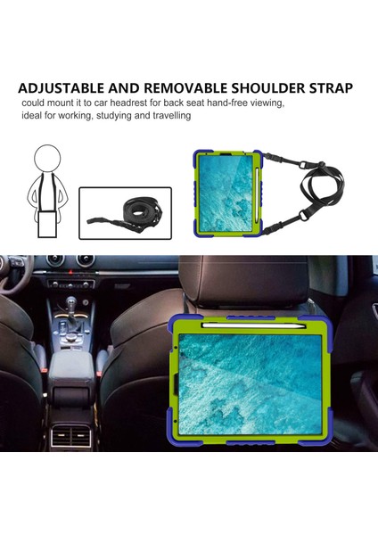 360 Derece Dönebilen Tekme Standı Tamlı Pc Silikon Hibrit iPad Pro Omuz Askılı 11 Inç Tablet Kılıfı (Yurt Dışından) indirimleri