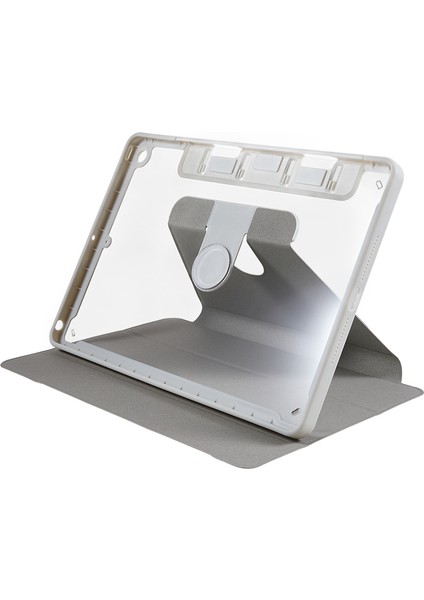 iPad 10.2 (2019 2020 2021) Pu Deri Desenli Çıkarılabilir Kalem Tutucu ile Dönen Standı Tablet Kılıfı (Yurt Dışından)