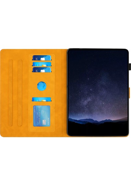iPad 10.9 (2022) Petek Baskılı Kart Yuvalı Deri Tablet Kılıfı (Yurt Dışından)