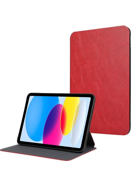 iPad 10.9 (2022) Otomatik Uyku uyandırma ile Standı Folio Pu Deri Tablet Kılıfı (Yurt Dışından)