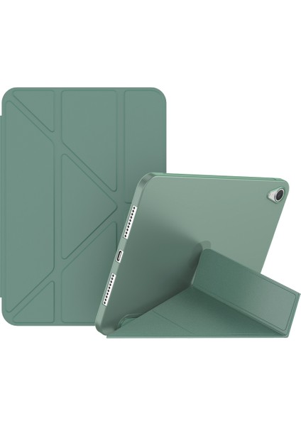 Manyetik Emme Origami Akıllı Tpu Pu Deri iPad Mini (2021) GECE Yarısı i Tablet Kılıfı (Yurt Dışından)