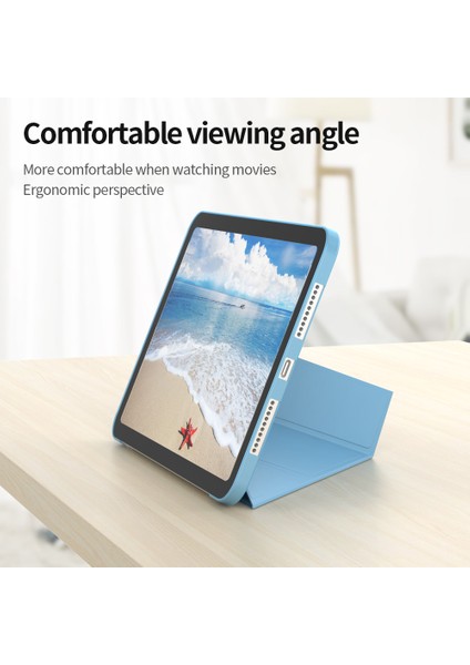 Manyetik Emme Origami Akıllı Tpu Pu Deri iPad Mini (2021) GECE Yarısı i Tablet Kılıfı (Yurt Dışından)