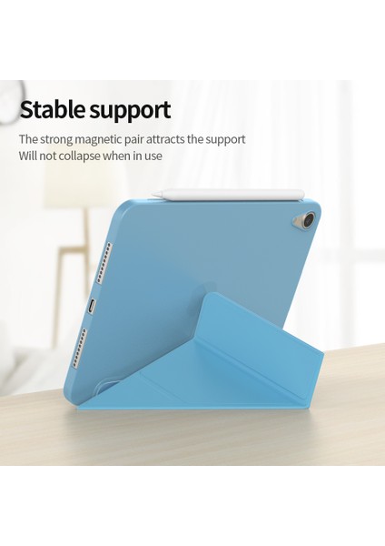 Manyetik Emme Origami Akıllı Tpu Pu Deri iPad Mini (2021) GECE Yarısı i Tablet Kılıfı (Yurt Dışından)