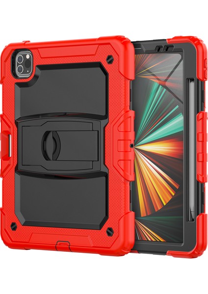 Kalınlaştırılmış Silikon Pc Iyi Korunmuş iPad Pro 11 Omuz Askılı Tekme Standı Tablet Kılıfı (Yurt Dışından) fiyatları