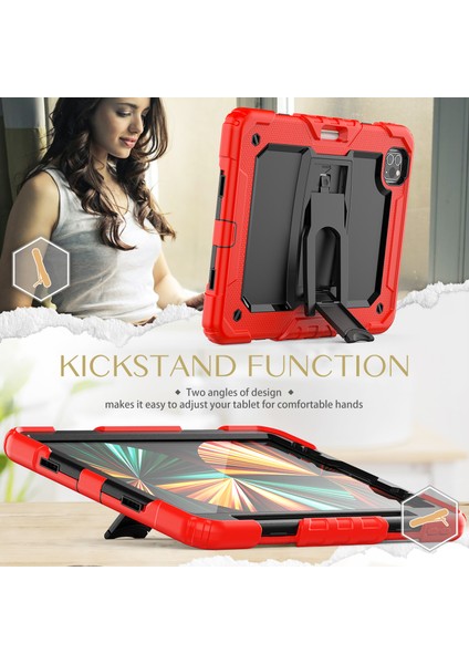 Kalınlaştırılmış Silikon Pc Iyi Korunmuş iPad Pro 11 Omuz Askılı Tekme Standı Tablet Kılıfı (Yurt Dışından) fırsatları