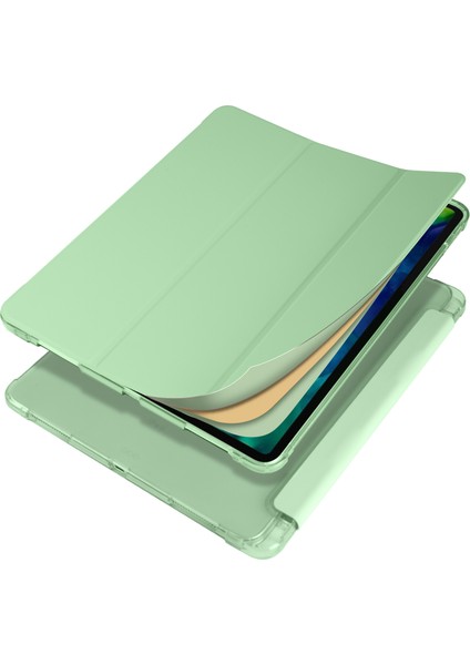Üç Katlı Stand Uyandırma uyku Deri Kalem Yuvası ile iPad Pro 12.9 (2022 2021 2020 2018) Tablet Kılıfı (Yurt Dışından)