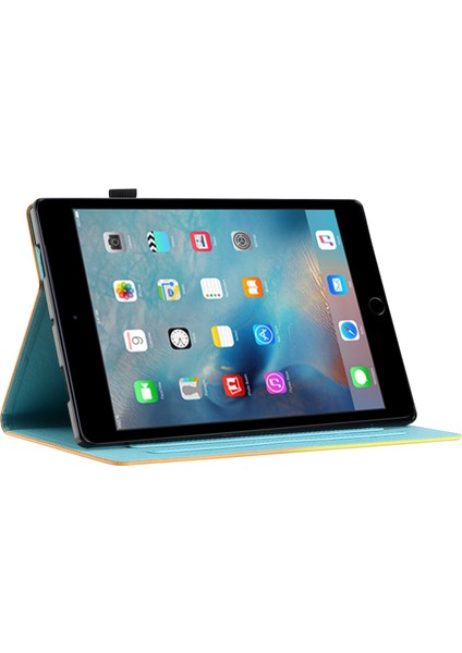 iPad Mini mini 2 3 4 5 Desen Baskı Pu Deri Çevirin Kart Yuvası ile Kalem Tutucu Geyik Tablet Kılıfı (Yurt Dışından)