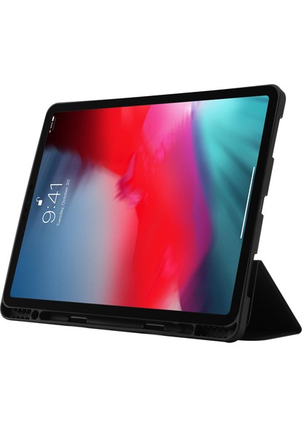 iPad Pro 11 Üç Katlı Stand Ciltle Temas Eden Pu Deri Otomatik Uyandırma uyku Kalem Yuvası ile Tablet Kılıfı (Yurt Dışından)