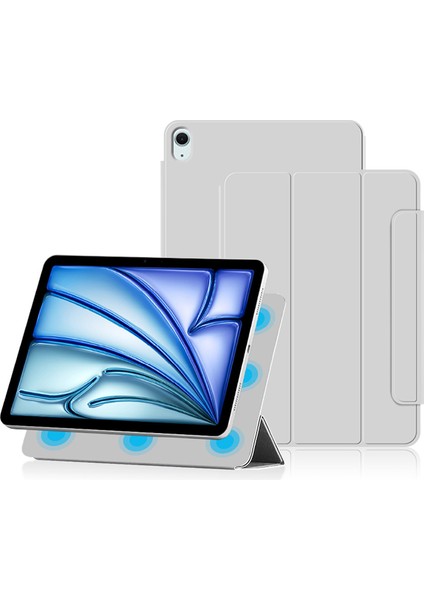iPad Air 11 (2024 M2) Standlı Manyetik Pu Deri Flip Tablet Kılıfı (Yurt Dışından) fiyatları