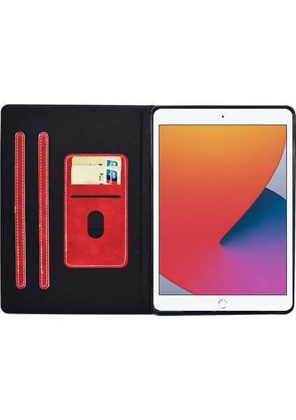 iPad 10.2 (2019 2020) Buzağı Dokulu Deri Kart Tutucu Ayarlanabilir Stand Koruyucu Tablet Kılıfı (Yurt Dışından) fiyatları