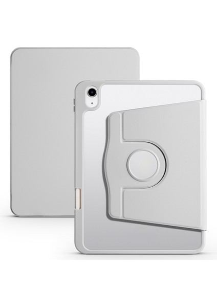 iPad Air 13 (2024) Kalem Tutuculu Pu Deri Akrilik Döner Standlı Tablet Kılıfı (Yurt Dışından)