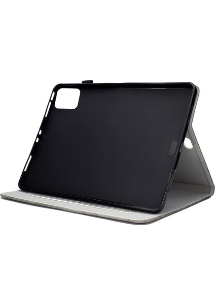 iPad Pro 11 (2024) Pu Deri Kumaş Doku Standı Koruyucu Tablet Kılıfı (Yurt Dışından)