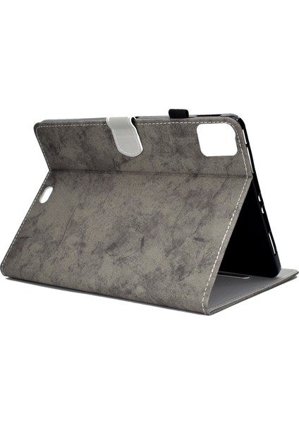 iPad Pro 11 (2024) Pu Deri Kumaş Doku Standı Koruyucu Tablet Kılıfı (Yurt Dışından)
