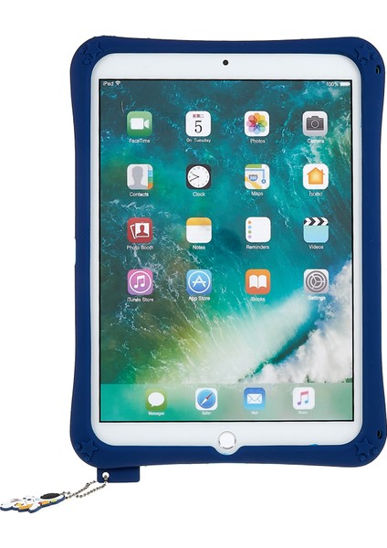 iPad Air 10.5 Inç (2019) Uzay Desenli Drop Proof Stand Silikon Tablet Kılıfı (Yurt Dışından)
