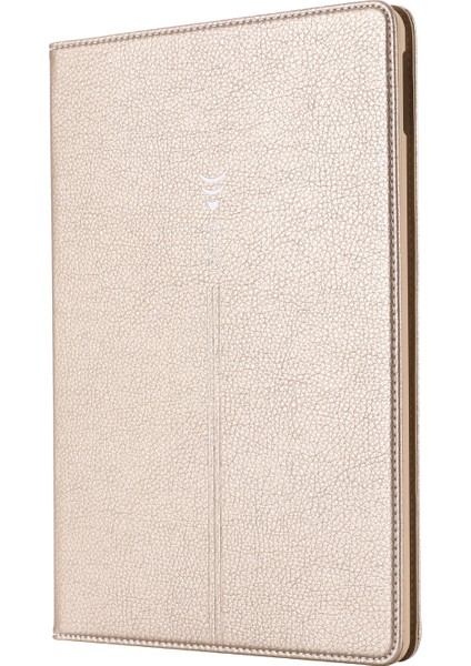 Litchi Deri Standı iPad 10.2 (2019 2020 2021) Tablet Kılıfı (Yurt Dışından)