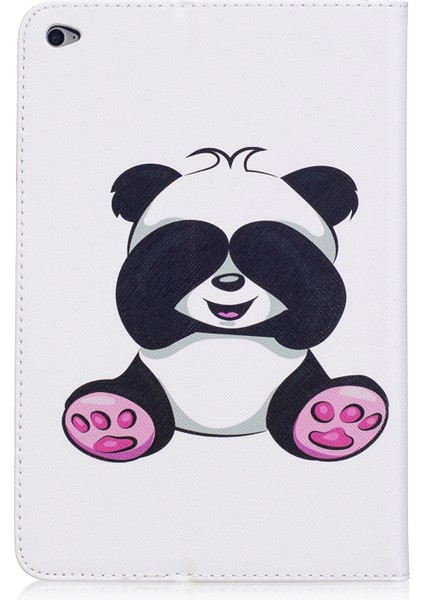 Desen Baskı Cüzdan Deri Standlı iPad Mini 4 Shy Panda Tablet Kılıfı (Yurt Dışından)