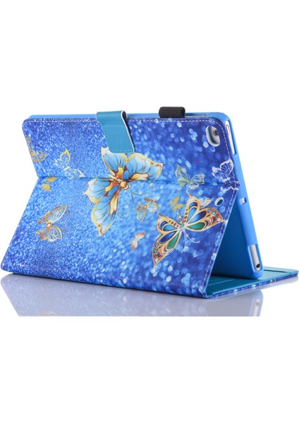 Desen Baskı Kartı Tutucu Deri Standı iPad 9.7 Inç (2017 2018) Akıllı Zarif Ler Tablet Kılıfı (Yurt Dışından)
