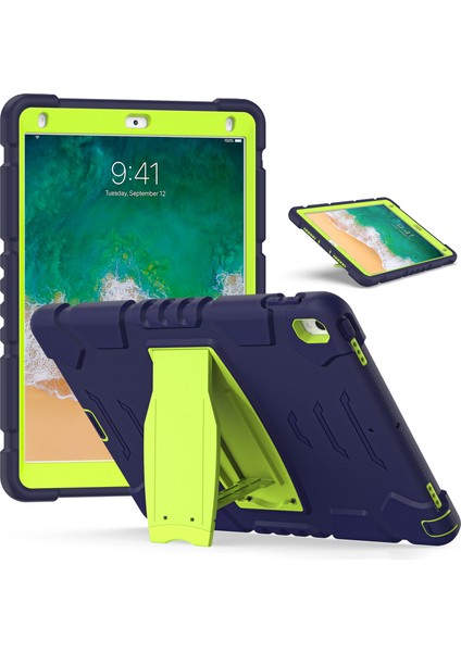 iPad Pro 10 5 Inç (2017) IPAD Air 10 5 Inç (2019) Pc Destek Standlı Silikon Lacivert Tablet Kılıfı (Yurt Dışından)