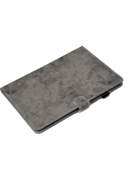 iPad 10.2 (2019 2020) Kumaş Doku Pu Deri Kart Yuvası Folyo Standı Koruma Kalem Depolama Döngüsü Tablet Kılıfı (Yurt Dışından)