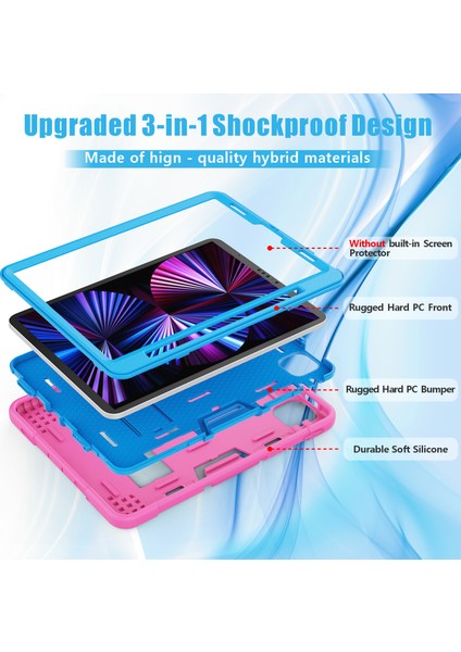 iPad Pro 11 Inç (2022 2021 2020) Tpu Pc ve stand Tablet Kılıfı (Yurt Dışından)