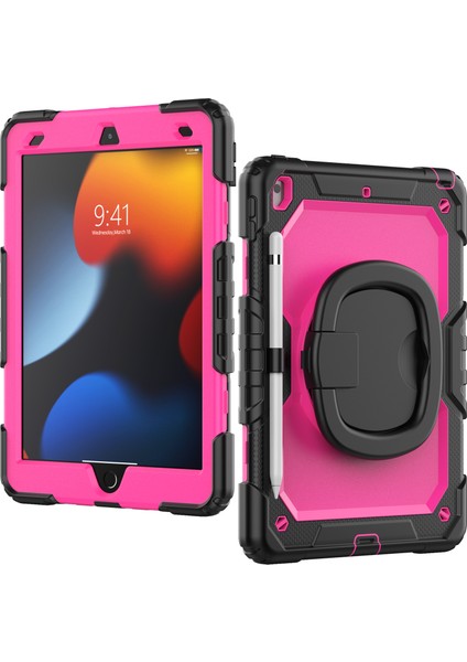 iPad 10.2 (2019 2020 2021) Düşmeye Dayanıklı 360 Derece Dönen Tekme Standı Pc Omuz Askılı Silikon Tablet Kılıfı (Yurt Dışından) fiyatları