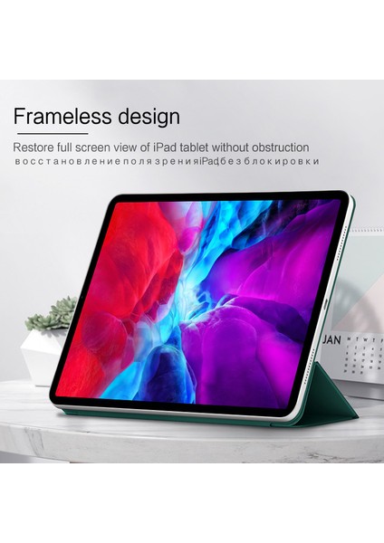 Güçlü Mıknatıslı Çerçevesiz Kalınlaştırılmış Deri iPad Pro 11 Inç (2022 2021 2020 2018) Tablet Kılıfı (Yurt Dışından)