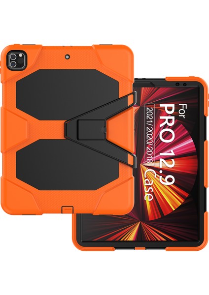 iPad Pro 12.9 Koruyucu Pc Silikon Çizilmeye Dayanıklı Standı Turuncu Tablet Kılıfı (Yurt Dışından) fiyatları